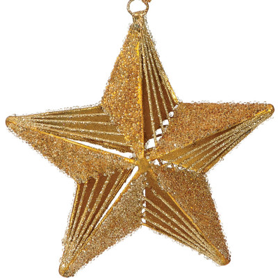 Πλαστικό Κρεμαστό Χριστουγεννιάτικο Αστέρι 13cm