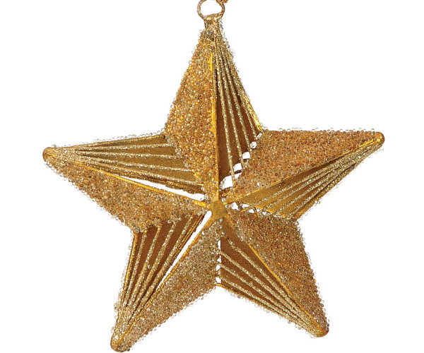 Πλαστικό Κρεμαστό Χριστουγεννιάτικο Αστέρι 13cm