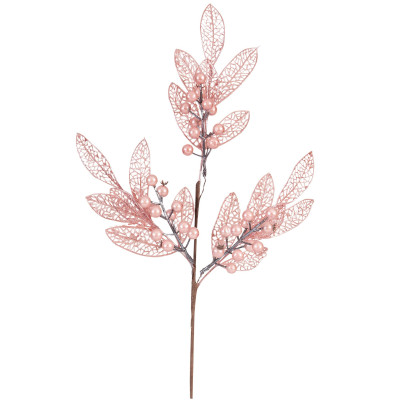 Ρόζ Χριστουγεννιάτικο Διακοσμητικό Κλαδί 25 x 56cm