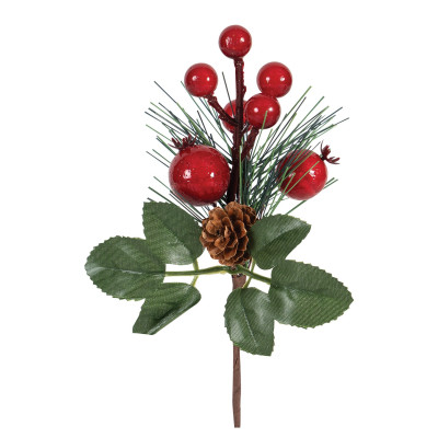Χριστουγεννιάτικο Διακοσμητικό Κλαδί Γκί 22cm