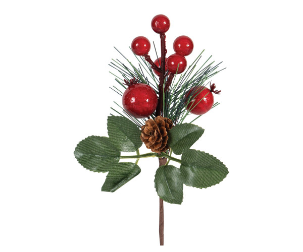 Χριστουγεννιάτικο Διακοσμητικό Κλαδί Γκί 22cm