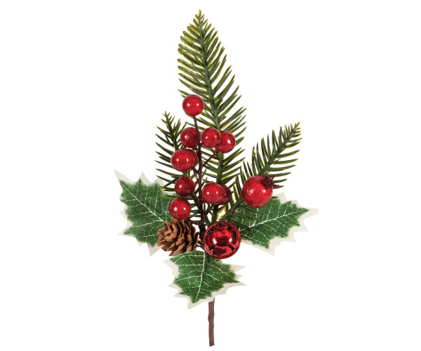 Χριστουγεννιάτικο Διακοσμητικό Κλαδί Γκί 23cm