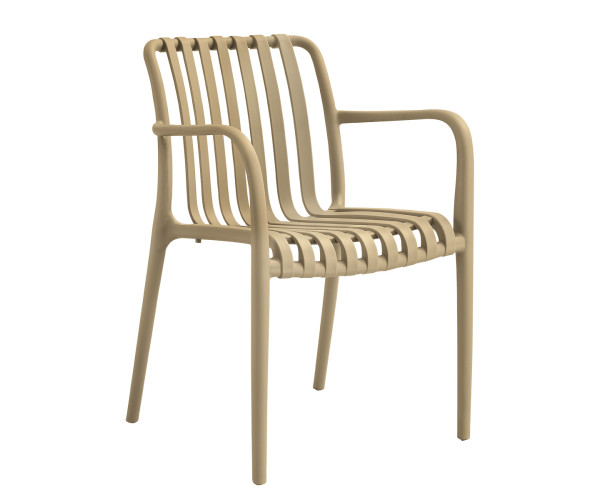 Taupe Στοιβαζόμενη Πολυθρόνα Πολυπροπυλένιου Με UV Προστασία