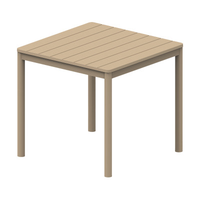 Taupe Τραπέζι Πολυπροπυλένιου Με UV Προστασία 80 x 80cm