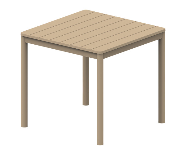 Taupe Τραπέζι Πολυπροπυλένιου Με UV Προστασία 80 x 80cm