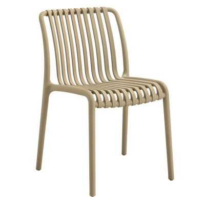 Taupe Στοιβαζόμενη Καρέκλα Πολυπροπυλένιου Με UV Προστασία