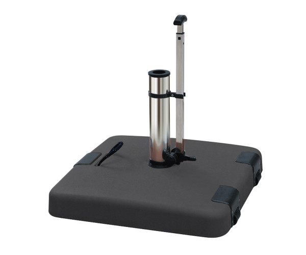 Γκρί Τσιμεντένια Βάση Ομπρέλας 50Kgr , Με Λαβή Και Ρόδες