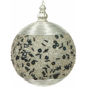 Πλαστική Χριστουγεννιάτικη Μπάλα 10cm,Σέτ/4