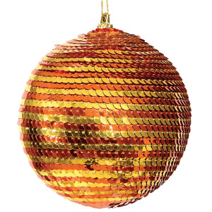 Πλαστική Χριστουγεννιάτικη Μπάλα 10cm,Σέτ/4