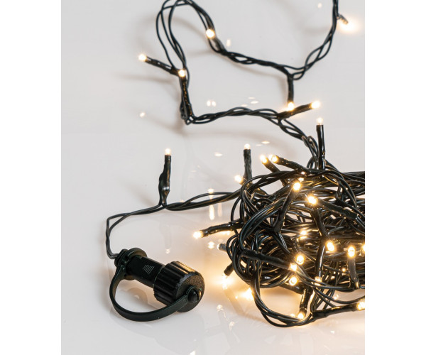 800Led Λαμπάκια Με Πρόγραμμα,Επέκταση Και Μετασχηματιστή Ip44 ,Πράσινο Καλώδιο/Θερμό Λαμπάκι (5cm Απόσταση) 40 Μέτρα (Kelvin: 2.500 - 3.000) , Με Καρούλι Αποθήκευσης