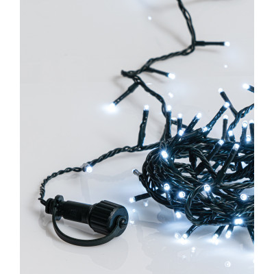 50Led Λαμπάκια Με Πρόγραμμα,Επέκταση Και Μετασχηματιστή Ip44 ,Πράσινο Καλώδιο/Λευκό Λαμπάκι (5cm Απόσταση) 2,5 Μέτρα (Kelvin: 6.000 - 10.000)