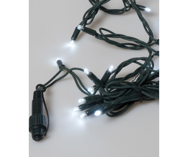 100Led Rubber Round Λαμπάκια Επεκτεινόμενα Με Πράσινο Καλώδιο/Λευκό Λαμπάκι ,Ip65 Στεγανό,(10cm Απόσταση) 10 Μέτρα (Kelvin: 6.000 - 10.000)