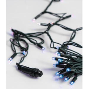 100Led Rubber Λαμπάκια Επεκτεινόμενα Με Πράσινο Καλώδιο/Μπλέ Λαμπάκι ,Ip65 Στεγανό,(10cm Απόσταση) 10 Μέτρα