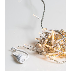 300Led Λαμπάκια All Flasher Με Επέκταση Και Μετασχηματιστή Ip44 ,Διάφανο Καλώδιο/Θερμό Λαμπάκι ,(5cm Απόσταση) 15 Μέτρα (Kelvin: 2.500 - 3.000)
