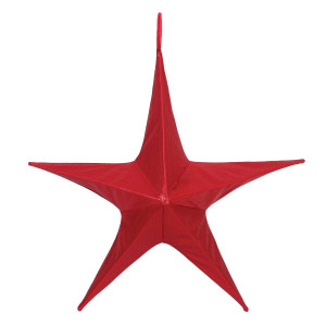 Κόκκινο Κρεμαστό Υφασμάτινο Χριστουγεννιάτικο Αστέρι 60cm