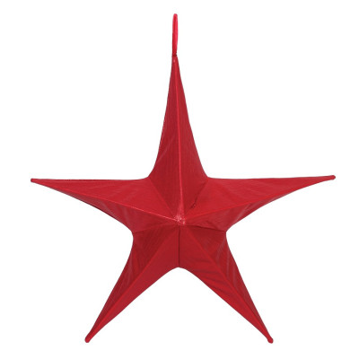 Κόκκινο Κρεμαστό Υφασμάτινο Χριστουγεννιάτικο Αστέρι 60cm