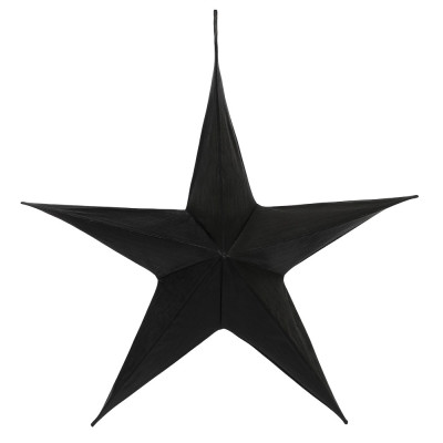 Μάυρο Κρεμαστό Υφασμάτινο Χριστουγεννιάτικο Αστέρι 100cm