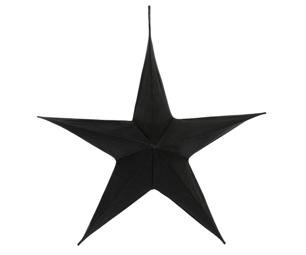 Μάυρο Κρεμαστό Υφασμάτινο Χριστουγεννιάτικο Αστέρι 100cm