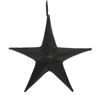 Μάυρο Κρεμαστό Υφασμάτινο Χριστουγεννιάτικο Αστέρι 40cm