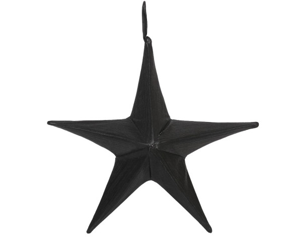 Μάυρο Κρεμαστό Υφασμάτινο Χριστουγεννιάτικο Αστέρι 40cm