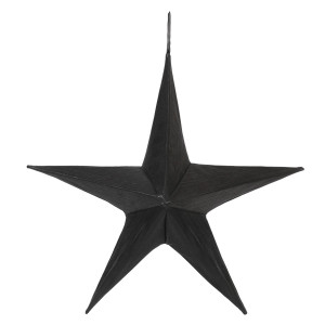 Μάυρο Κρεμαστό Υφασμάτινο Χριστουγεννιάτικο Αστέρι 60cm