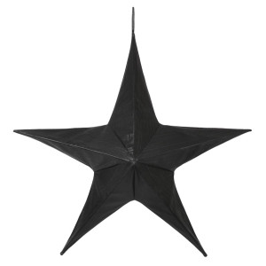 Μάυρο Κρεμαστό Υφασμάτινο Χριστουγεννιάτικο Αστέρι 80cm