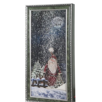 Χριστουγεννιάτικο Διακοσμητικό Κάδρο Με Φώς , Μουσική Και Χιόνι ip20 , 38,5 x 79 x 8cm 