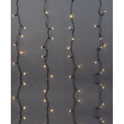 700L Led Κουρτίνα Ροής Με Μετασχηματιστή 4 Ταχυτήτων 300 x 100(h)cm (500L Θερμά Σταθερά Και 200L Λευκά Ροής New Drop