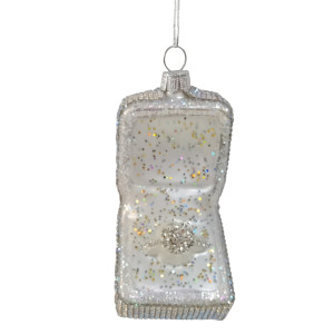 Γυάλινο Κρεμαστό Χριστουγεννιάτικο Στολίδι Κοσμηματοθήκη 4,9 x 5,8 x 10,5cm