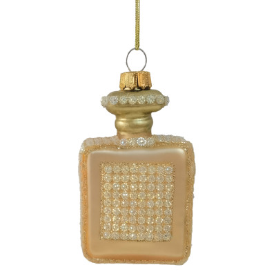 Γυάλινο Κρεμαστό Χριστουγεννιάτικο Στολίδι Κολώνια 5,5 x 2,4 x 7,3cm