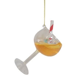 Γυάλινο Κρεμαστό Χριστουγεννιάτικο Στολίδι Ποτήρι 6,1 x 6,1 x 11cm