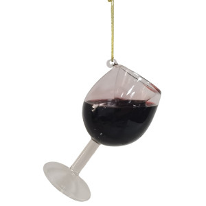 Γυάλινο Κρεμαστό Χριστουγεννιάτικο Στολίδι Ποτήρι 5,3 x 5,3 x 10cm