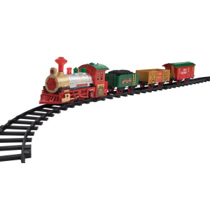 Χριστουγννιάτικο Τρένο 4 Βαγονίων Με Κίνηση , Ήχο Και Φώς Μπαταρίας 135x 75cm