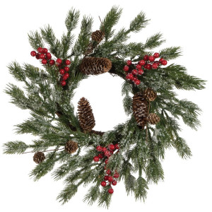 Στολισμένο Χριστουγεννιάτικο Στεφάνι 45cm