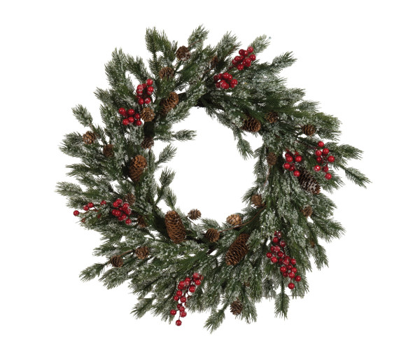 Στολισμένο Χριστουγεννιάτικο Στεφάνι 60cm