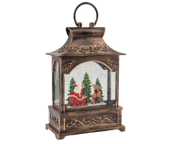 Χριστουγεννιάτικη Διακοσμητική Χιονόμπαλα Με Φώς Και Μουσική Μπαταρίας Και Καλώδιο Usb 16,6 x 8,8 x 25cm