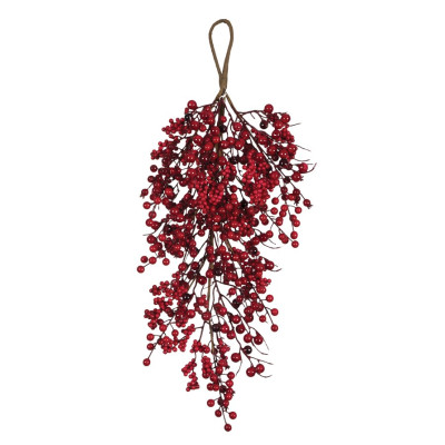 Χριστουγεννιάτικο Κλαδί Δάκρυ Με Γκι 60cm