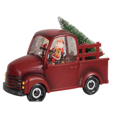 Χριστουγεννιάτικο Διακοσμητικό Αυτοκίνητο Χιονόμπαλα Με Φώς Και Μουσική Μπαταρίας Και Καλώδιο Usb 24 x 10,7 x 17cm