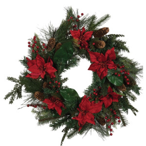 Στολισμένο Χριστουγεννιάτικο Στεφάνι 75cm