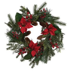 Στολισμένο Χριστουγεννιάτικο Στεφάνι 55cm