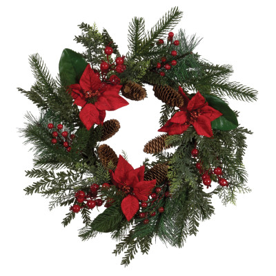 Στολισμένο Χριστουγεννιάτικο Στεφάνι 55cm