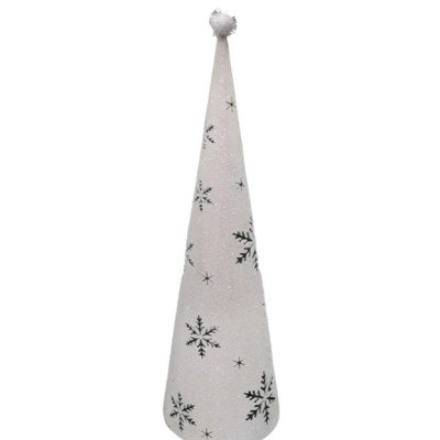 Μεταλλικός Χριστουγεννιάτικος Κώνος Με Φως Led Μπαταρίας 11,5 x 11,5 x 39cm