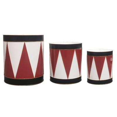 Μεταλλικά Χριστουγεννιάτικα Τύμπανα Σετ/3 37(h)cm, 31(h)cm, 24(h)cm