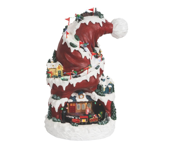 Χριστουγεννιάτικο Διακοσμητικό Όπτικαλ Σκούφος Με Μουσική Και Κίνηση 4,5V , 29,5 x 24,5 x 43cm