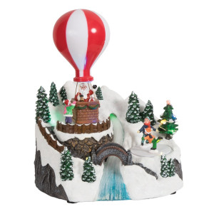 Χριστουγεννιάτικο Διακοσμητικό Όπτικαλ Με Μουσική Και Κίνηση Μπαταρίας , 21,5 x 18,5 x 26cm