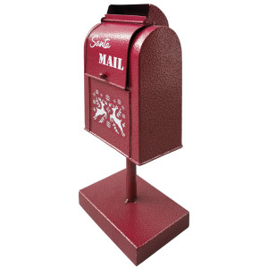 Χριστουγεννιάτικο Μεταλλικό Γραμματοκιβώτιο Κόκκινο 11,5 x 7,3 x 30,5(h)cm