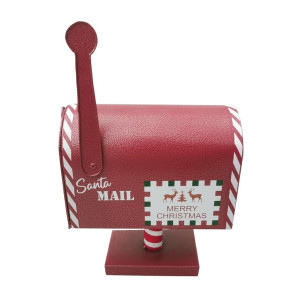 Χριστουγεννιάτικο Μεταλλικό Γραμματοκιβώτιο Κόκκινο 23 x 13 x 27(h)cm