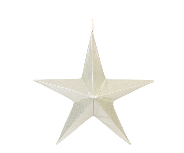 Μπέζ Κρεμαστό Υφασμάτινο Χριστουγεννιάτικο Αστέρι 80cm