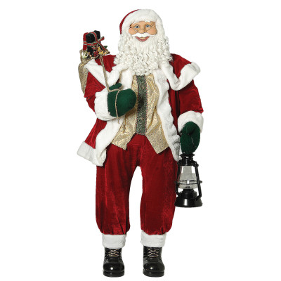 Διακοσμητικός Άγιος Βασίλης Με Φώς & Μουσική Μπαταρίας 152(h)cm