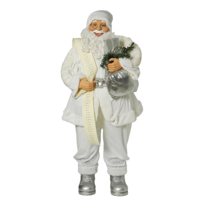 Διακοσμητικός Άγιος Βασίλης Λευκός 122(h)cm